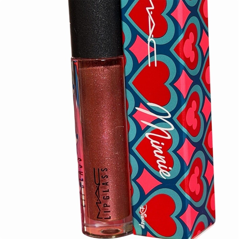 MAC x Disney Minnie Mouse Lipglass Lip Gloss in Dress Up Shimmer NIB - Picture 2 of 15